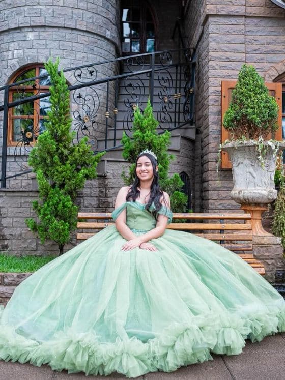 Vestido verde menta
